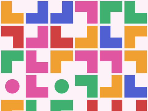 Modern L Shape Tile Pattern Abstract Background