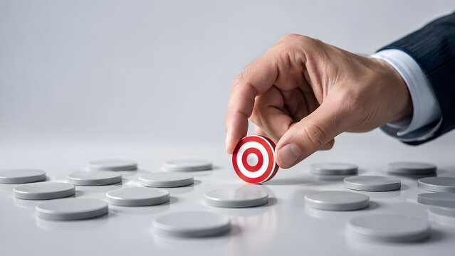 Selecting Red Target from Grey Circles for Differentiation