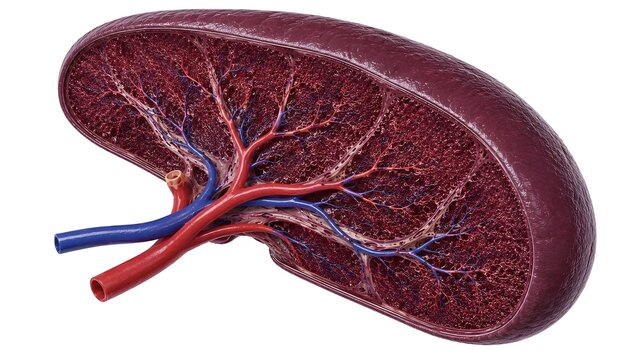Spleen Vascular Anatomy, Splenic Artery and Vein Blood Supply