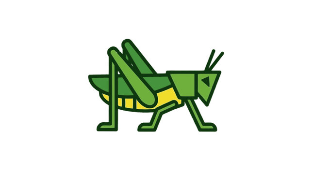 Grasshopper icon flat design