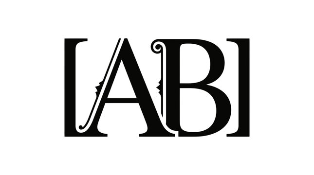 AB serif monogram inside square brackets.