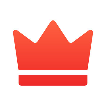 Red royal crown icon for reward branding