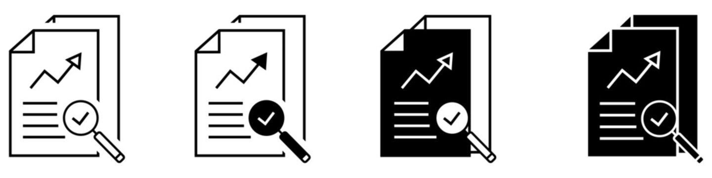 Market analysis icon vector set. Market research illustration sign collection. Business symbol. Strategy logo or mark.