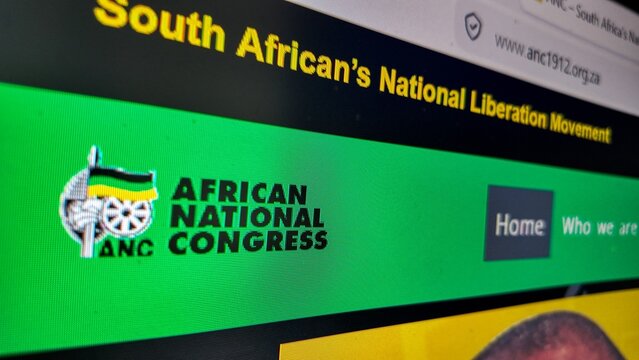 a computer screen with ANC,african national congress website displayed