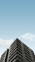 Fototapeta premium Aesthetic architecture iPhone wallpaper, building & blue sky image