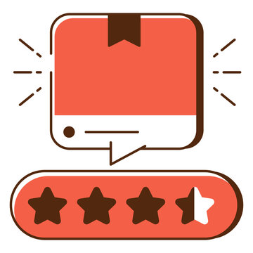 Flat design icon of customer feedback