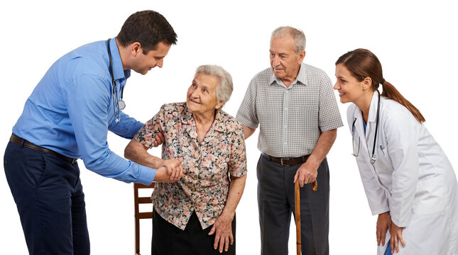 Doctor and elderly patient
