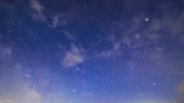 Summertime Milky Way stars and constellations.