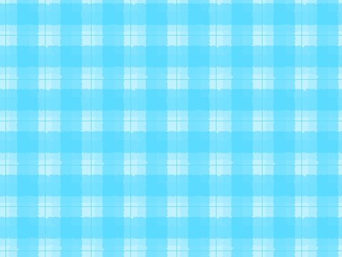 Vibrant Cyan Blue Plaid Seamless Pattern Background