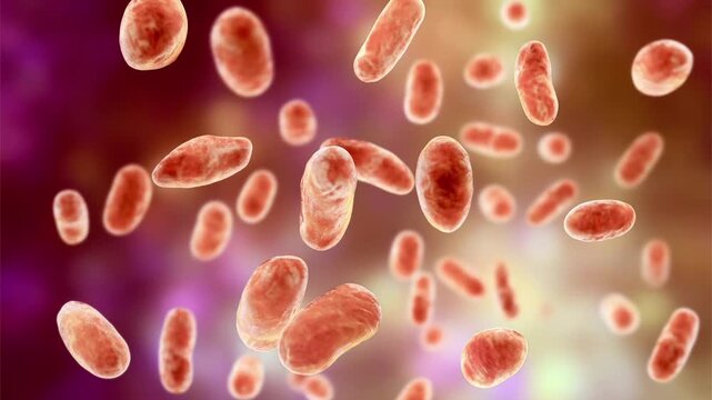 Rothia dentocariosa, 3D animation showing pleomorphic Gram positive bacteria associated with the oral microbiome, dental plaque and opportunistic infection including endocarditis.