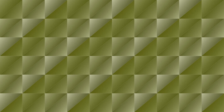 Geometric triangle pattern with olive gradients for modern wall design.