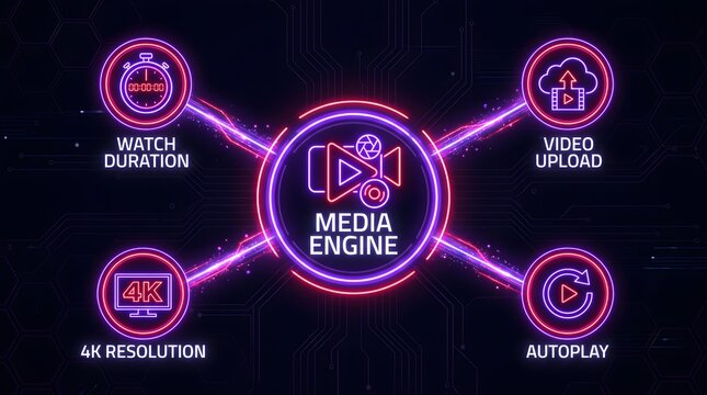 Neon Media Engine Diagram Digital 4K Video Processing Player