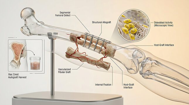 Transparent Bone Grafting with Autograft and Structural Support Reconstruction