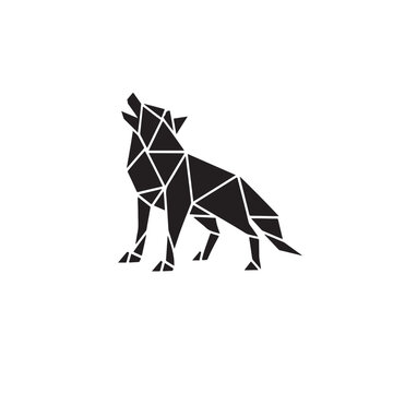 Geometric Low Poly Fox Vector Logo &ndash; Abstract Wildlife Animal Symbol.
