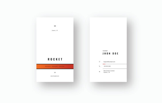 Clean Minimal Vertical Business Card Template
