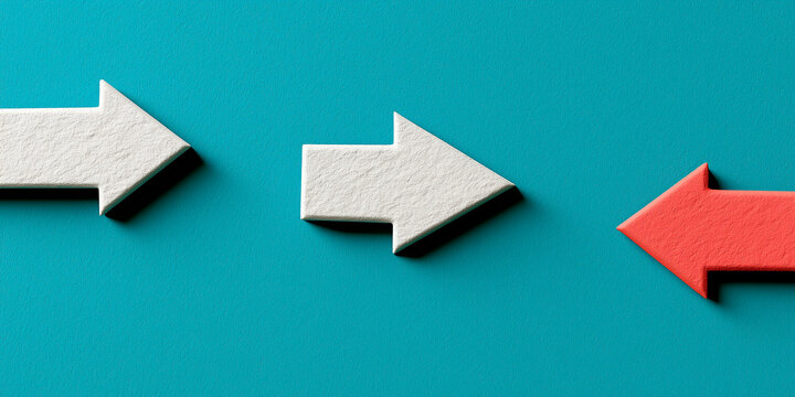 Dynamic textured arrows moving to the right across an abstract textured background