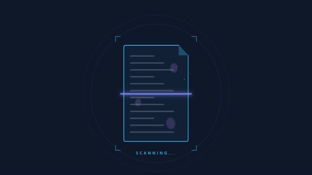 Business professional scanning document with smartphone app for digital conversion and cloud storage workflow