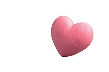 Obraz premium Textured pink heart shaped decorative object
