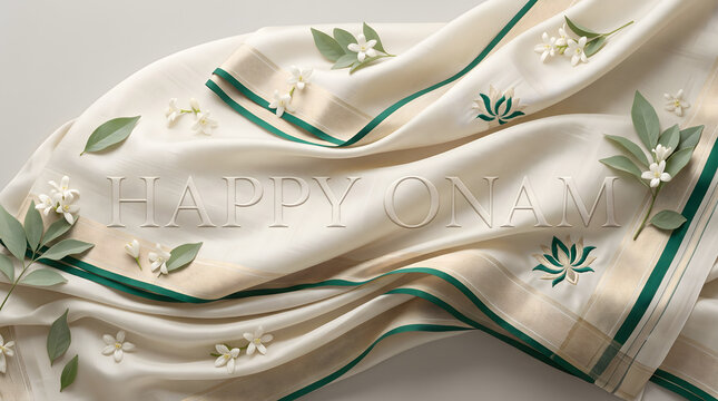 Happy onam festival poster.