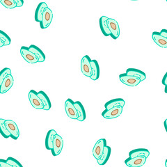 Fototapeta premium avocado food isometric seamless pattern. avocado food sign illustration