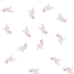 Naklejka premium raven bird glyph vector seamless pattern. raven bird signthin illustration