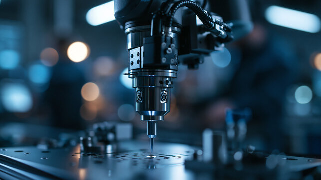 Robotic Arm Performing Precision Manufacturing in Smart Factory