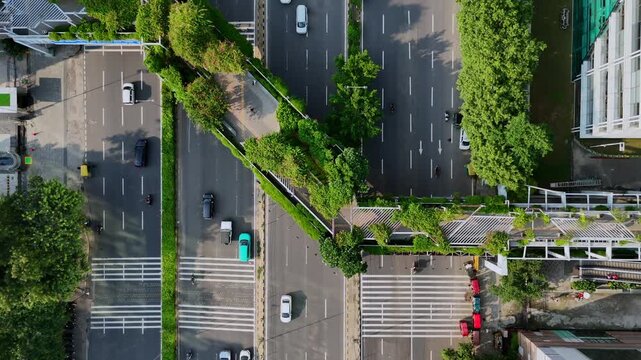 Aerial View of DLF Cyber City and Rapid Metro Gurugram