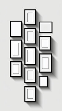 Wooden border templates with clothesline design provide creative display solutions for posters, certificates, and modern gallery arrangements.