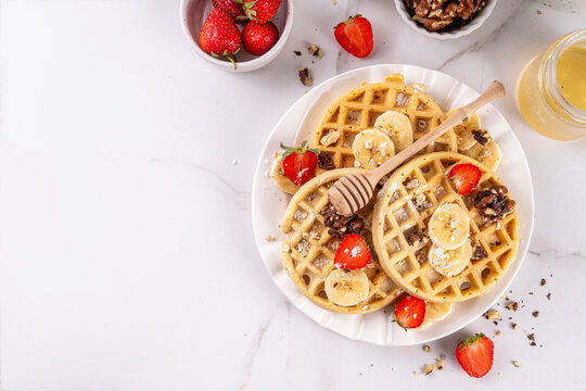 Healthy Gluten Free Banana Oats Waffles