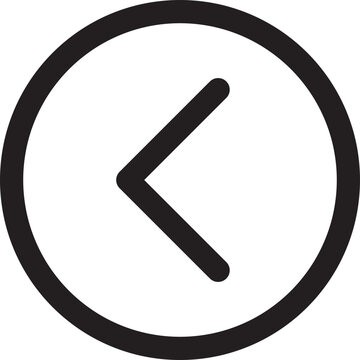 Previous arrow line icon, vector illustration