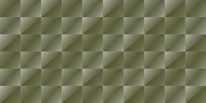 Geometric triangle pattern with olive gradients for modern wall design.
