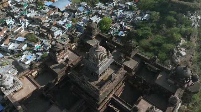 Aerial View of Datia Palace Bir Singh Deo Palace Madhya Pradesh