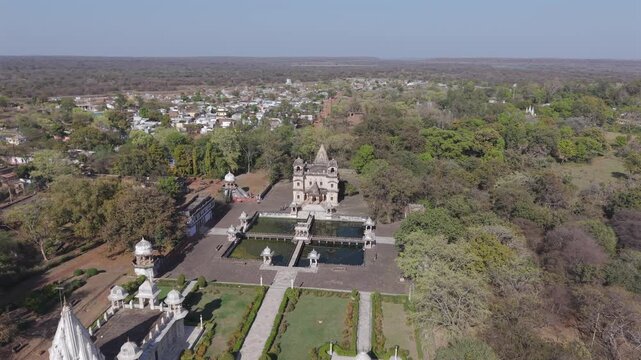 Aerial View of Scindia Chhatris Shivpuri Madhya Pradesh