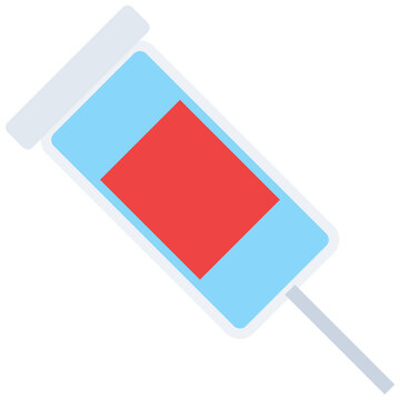 Syringe injecting medicine for healthcare and vaccination with transparent background