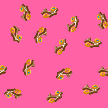 scales tipping favor progress isometric seamless pattern. scales tipping favor progress sign illustration
