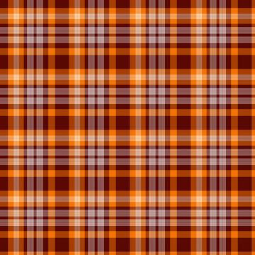 Autumn Orange Tartan Plaid Seamless Background