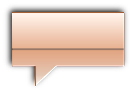 Rectangular speech bubble showing empty text area