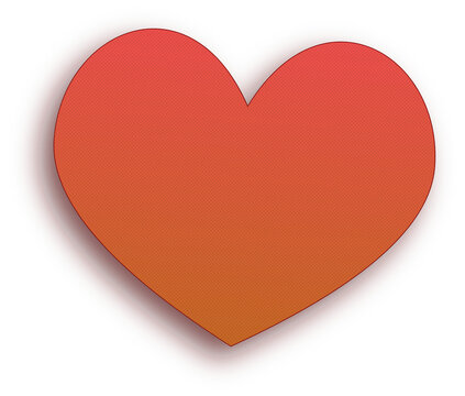 Heart shaped 3D speech bubble on transparent background