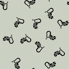 Fototapeta premium gastric bypass surgery glyph vector seamless pattern. gastric bypass surgery thin illustration