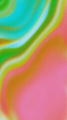 Fototapeta premium Abstract iridescent halftone background dot pattern with liquid silk texture in warm orange, coral pink, and cyan. Pairs with luxury fashion and cosmetic branding aesthetic for a futuristic look.