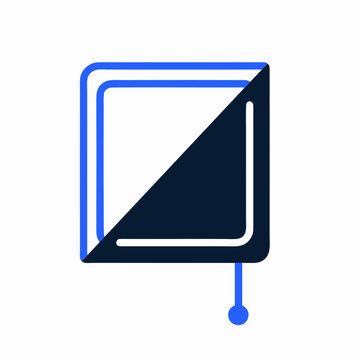 Vector illustration of smart electrochromic glass window tinting technology