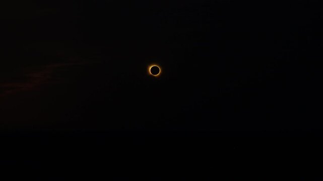Captivating Wide shot of the sun during before and after the annular solar eclipse viewed from Ibiza revealing a dramatic celestial event stunning visuals captivating scenes