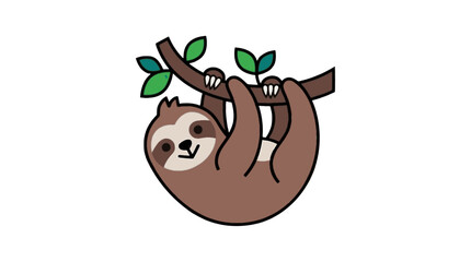 Naklejka premium Sloth jungle animal icon