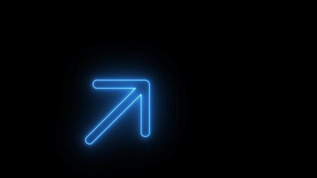 Glowing neon light animated arrows sign. arrow for road direction. Flashing direction indicators