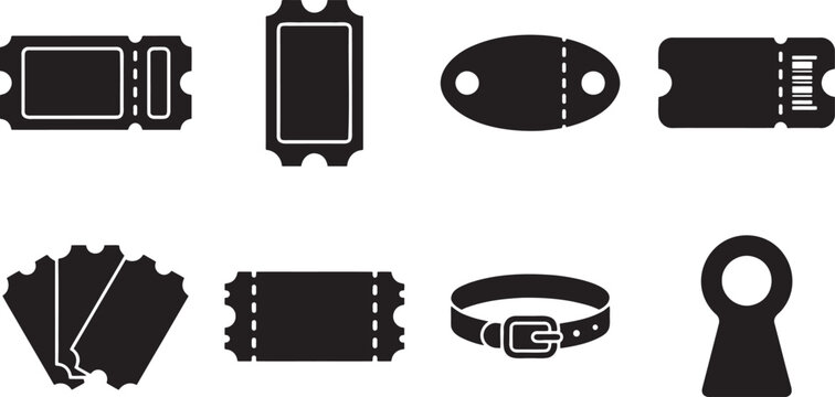 Movie theater passes and tickets design templates