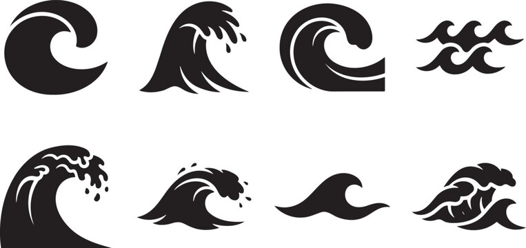 Heavy ocean waves and huge tsunami swells