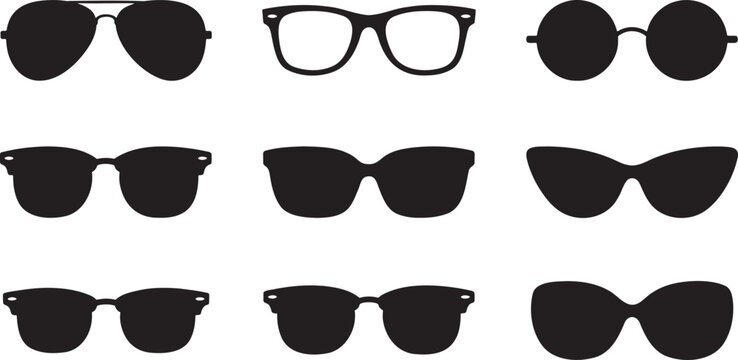Fashion sunglasses summer eyewear and optical spectacles icons