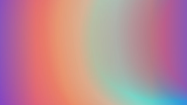 Abstract colorful gradient vector background with smooth blur transition of purple, orange, teal and pink pastel mesh tones for modern graphic design