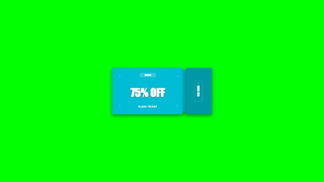 Seventy five percent off blue sale coupon ticket