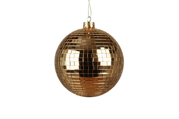Obraz premium Gold reflective mirror ball ornament with square tiles